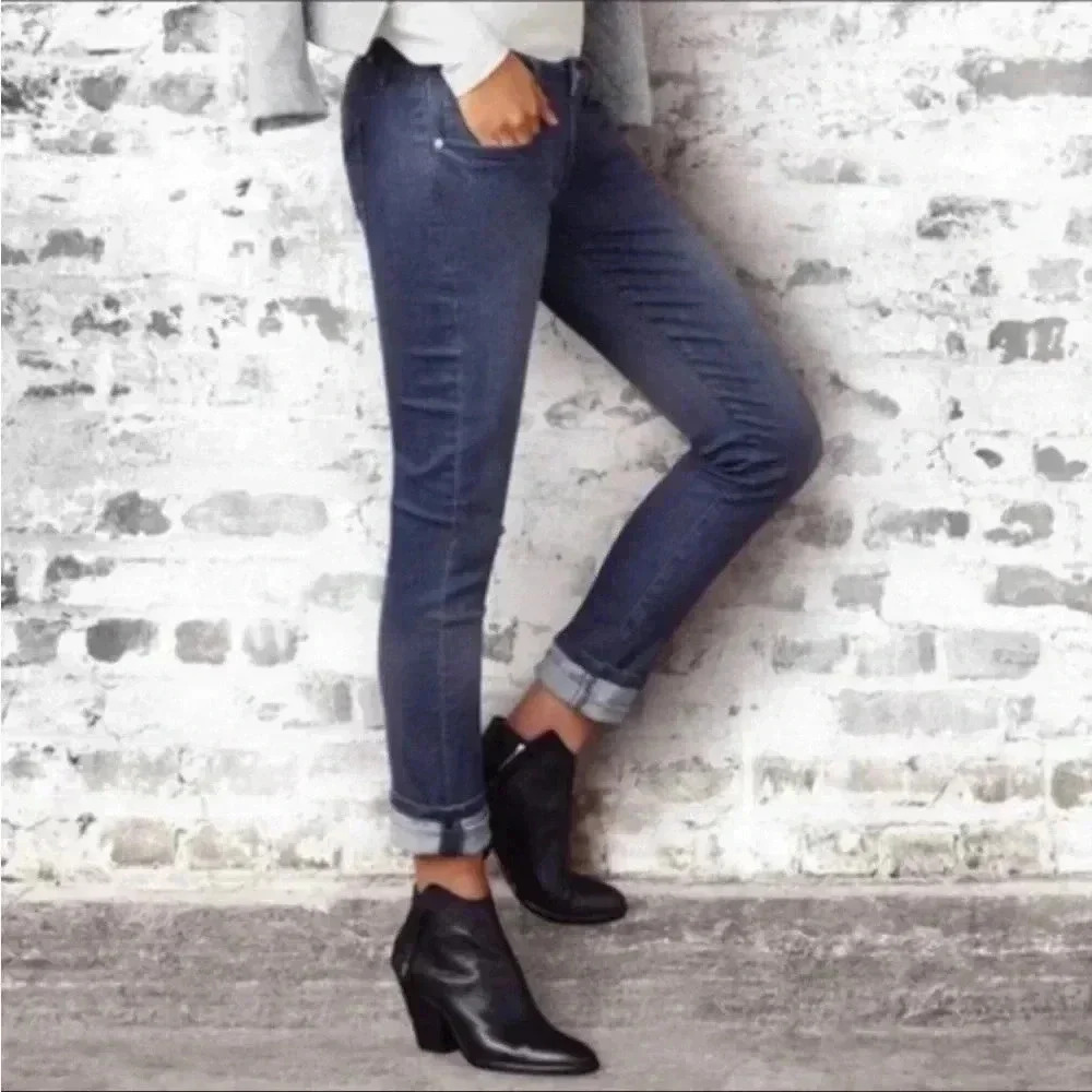 CAbi Gray Slim Boyfriend Jeans Style 3191 Sz 6